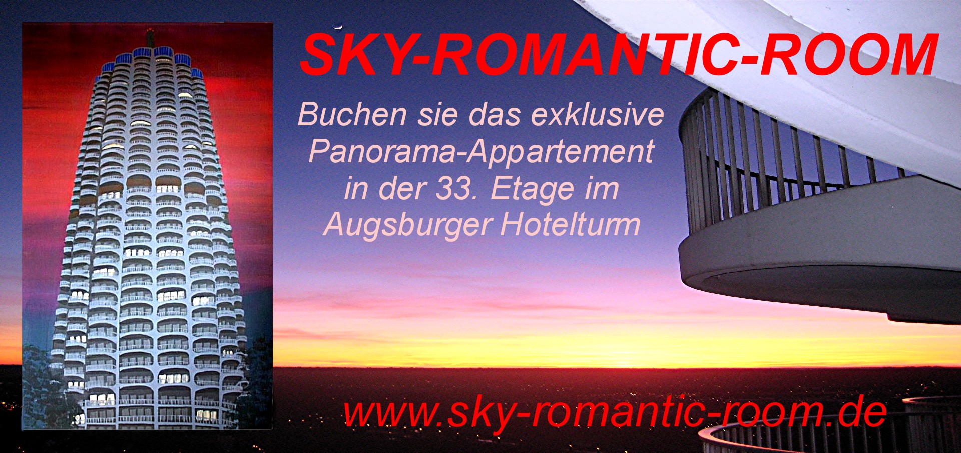 Sky-Romantic-Room Hotelturm Augsburg