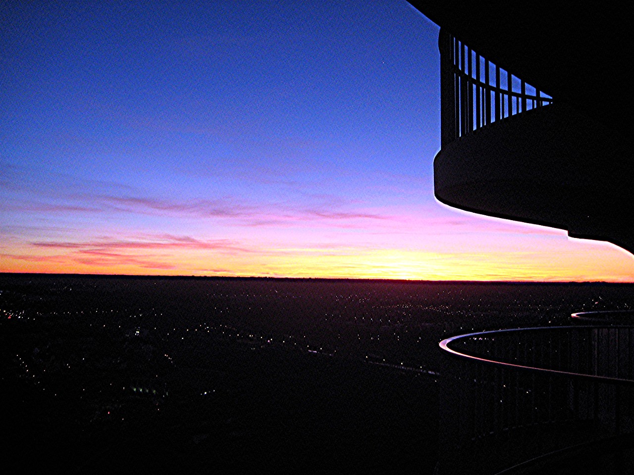 Hotelturm Sonnenuntergang
